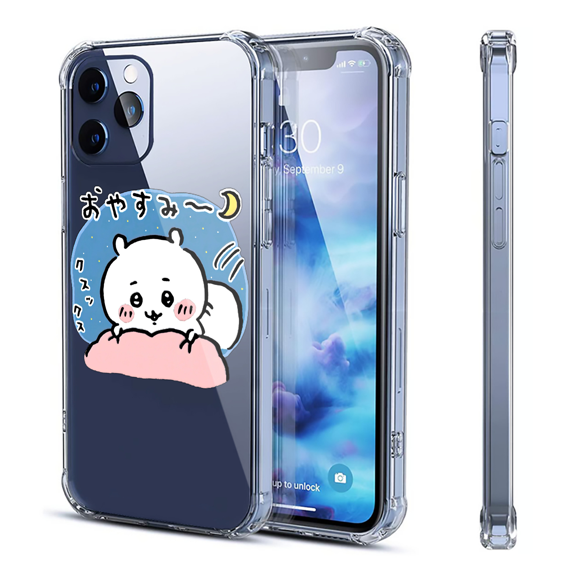 （画像用） ちいかわ ちいかわ Chii-kawa chiikawa 【iPhone 12シリーズ対応】透明スマホケース（クリアソフトケース）